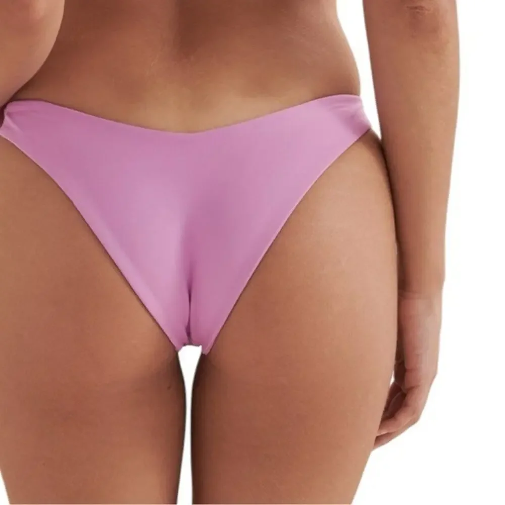 NWT L*Space Women's Cabana Bitsy Bikini Swim Bottom High Leg Jewel Purple Size S